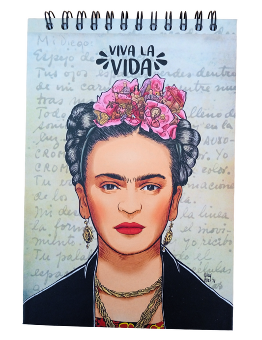 Cuadernos Mestizos, Estilo Francés Con Diseño De Frida Kahlo.